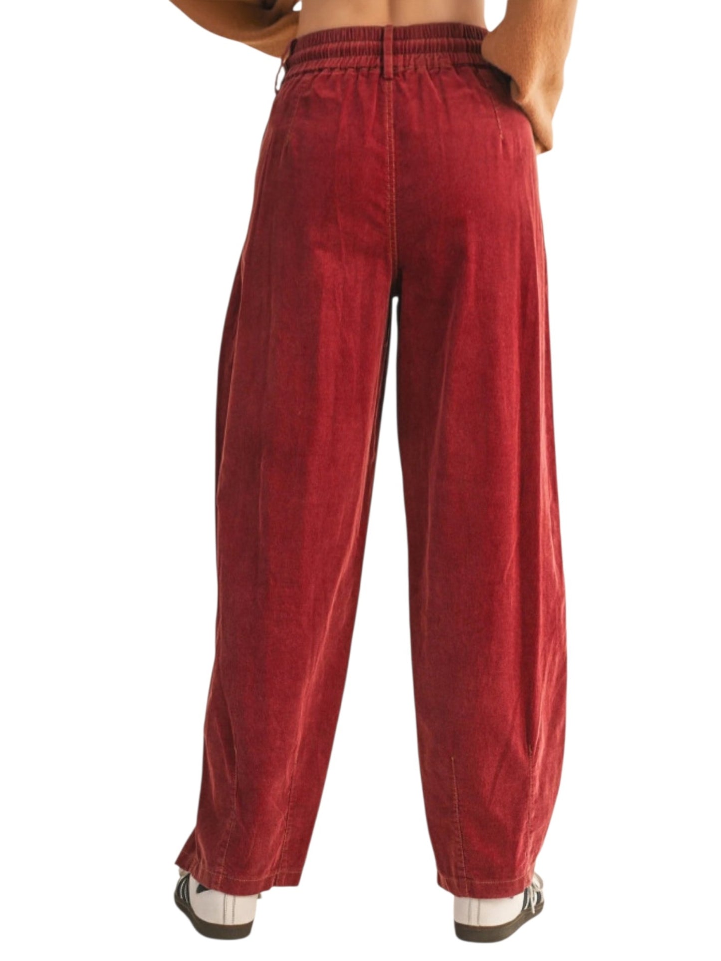 Drawstring Corduroy Trousers