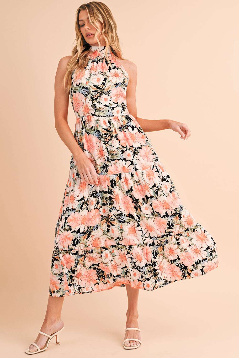 Floral Tiered Halter Dress - Catherine Martin