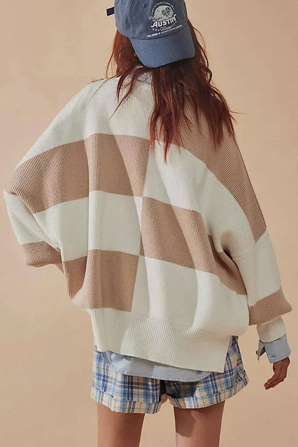 Checkered Oversized Sweater - Catherine Martin