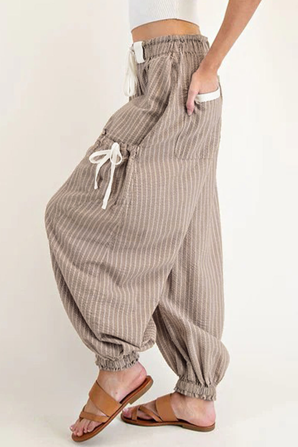 Relaxed Cotton Lantern Trousers