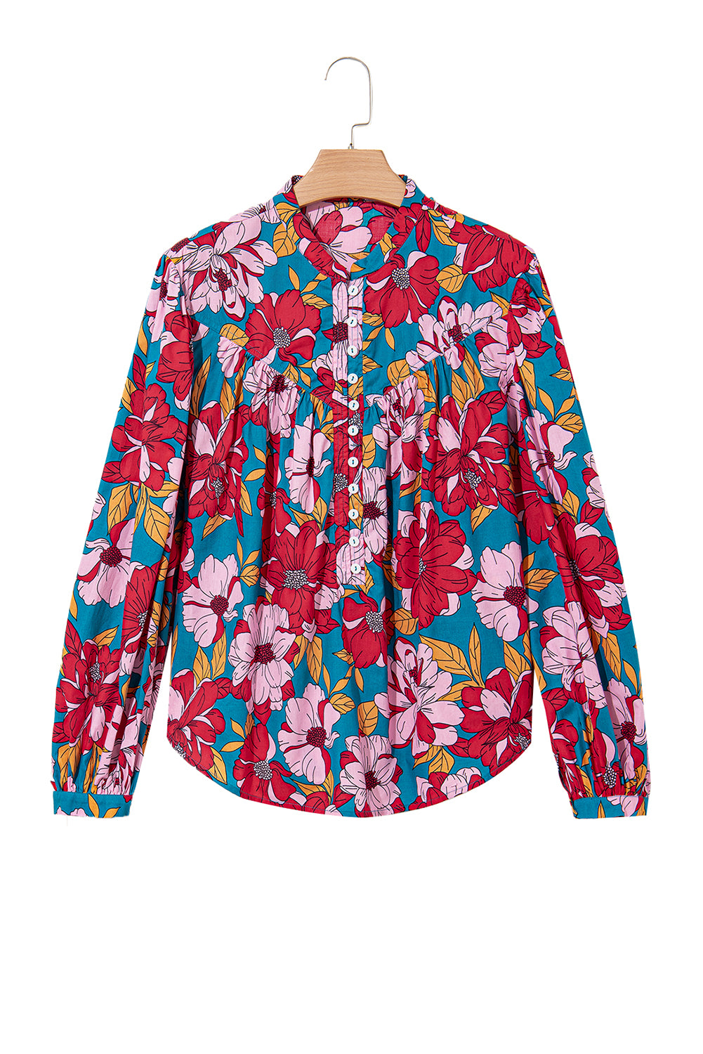 Red Floral Blouse Long Sleeve - Catherine Martin