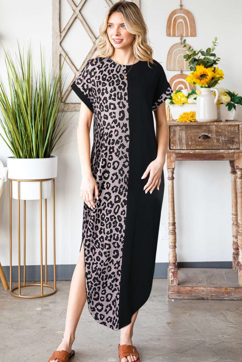 Leopard Print T-Shirt Dress - Catherine Martin