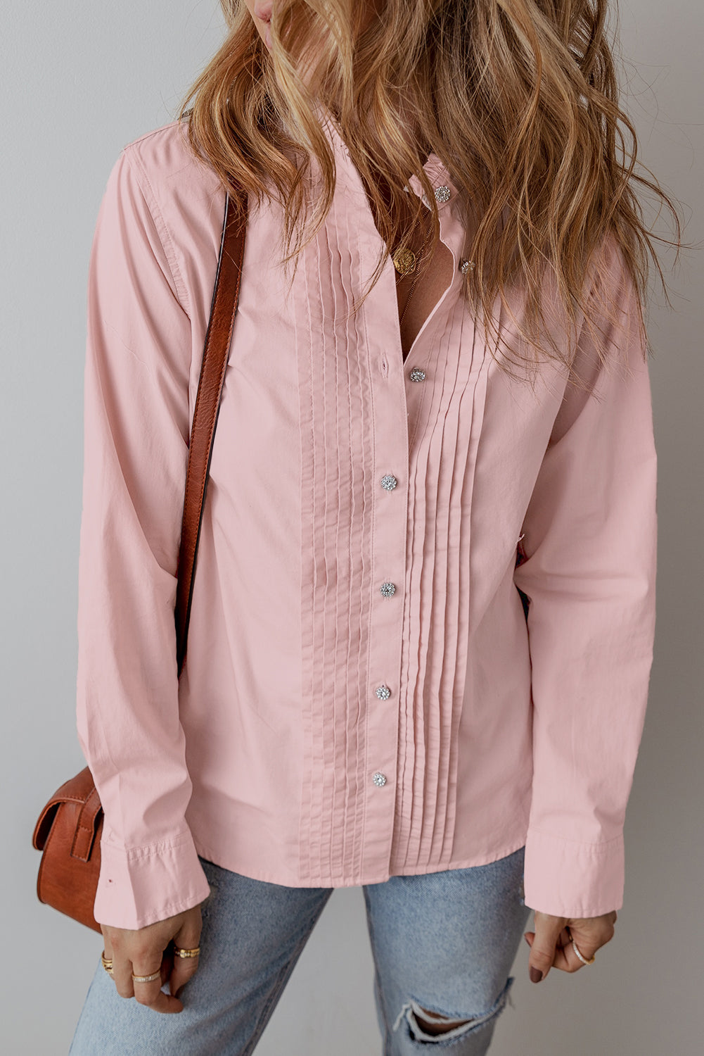 Light Pink Pleated Shirt - Catherine Martin