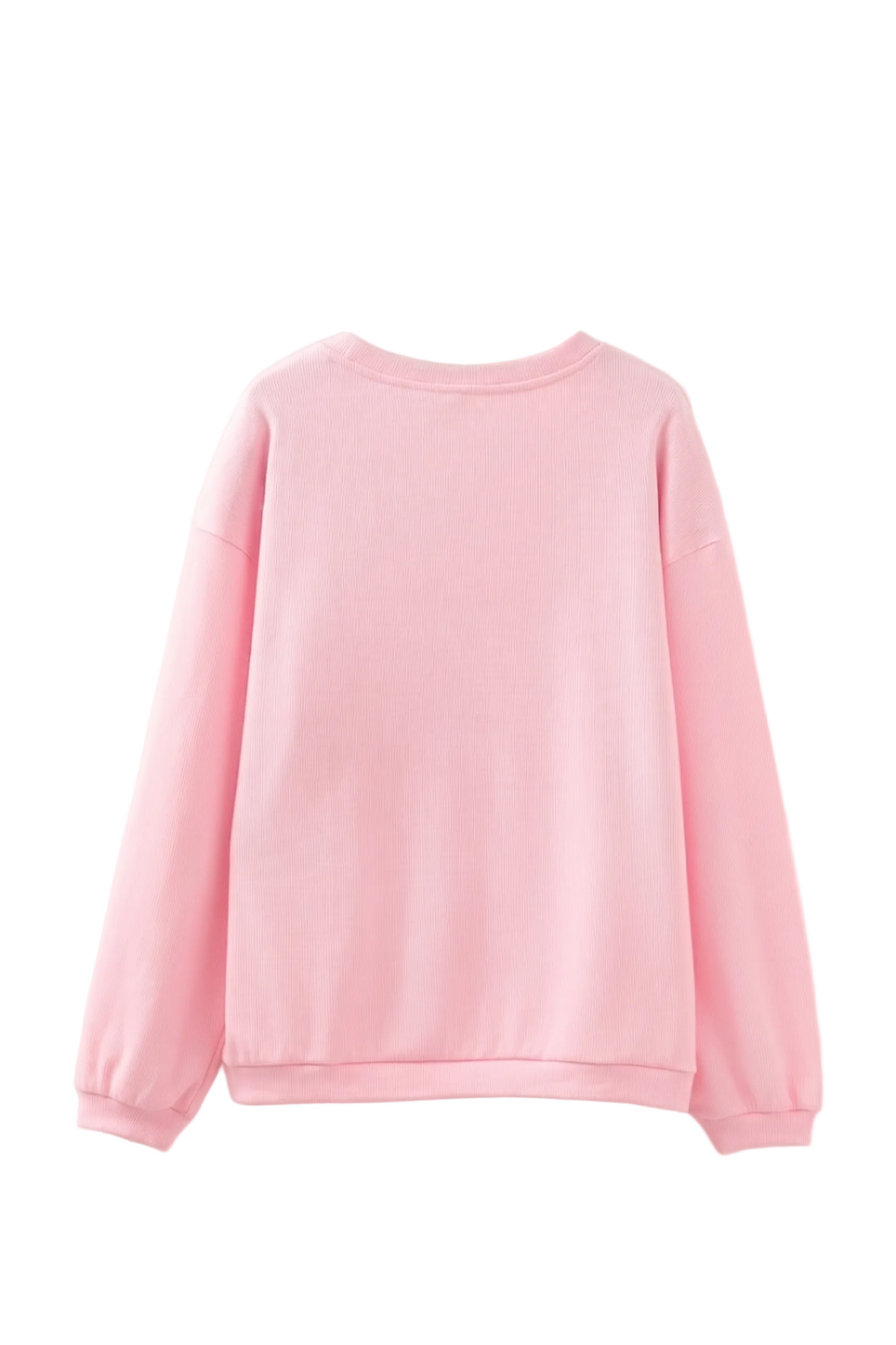 Pink sweatshirt on a white background