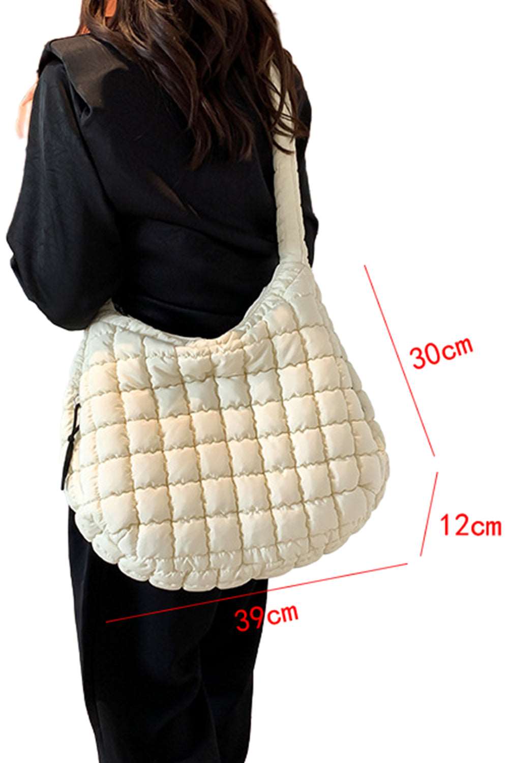 Beige Quilted Puffy Shoulder Bag - Catherine Martin