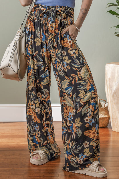 Womens Floral Wide Leg Pants - Catherine Martin