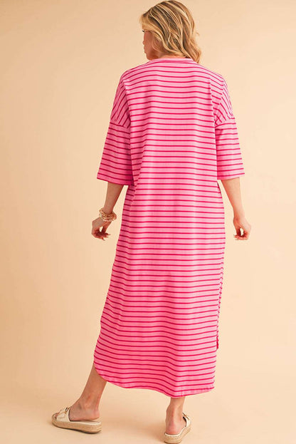 Pink Striped Loose Dress - Catherine Martin