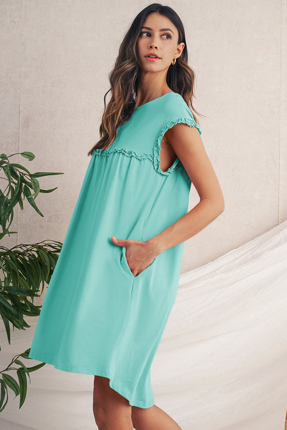 Casual Relaxed Fit Dress with Pockets - Catherine Martin