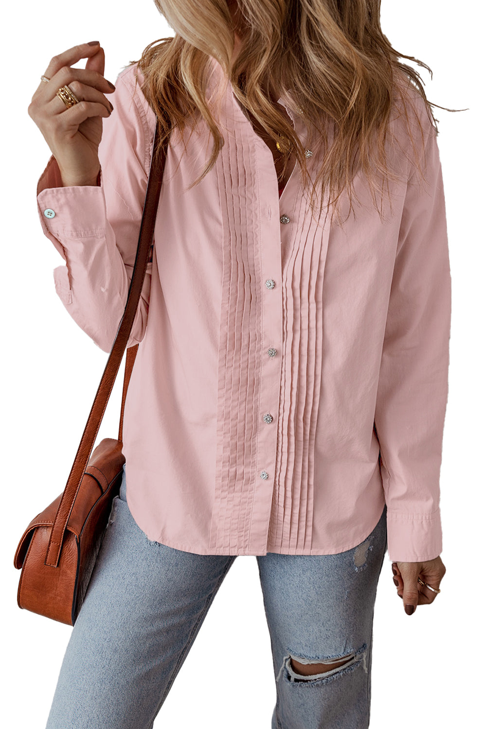 Light Pink Pleated Shirt - Catherine Martin