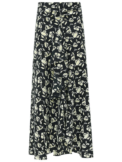 Cocobella Floral Black Wrap Skirt -3
