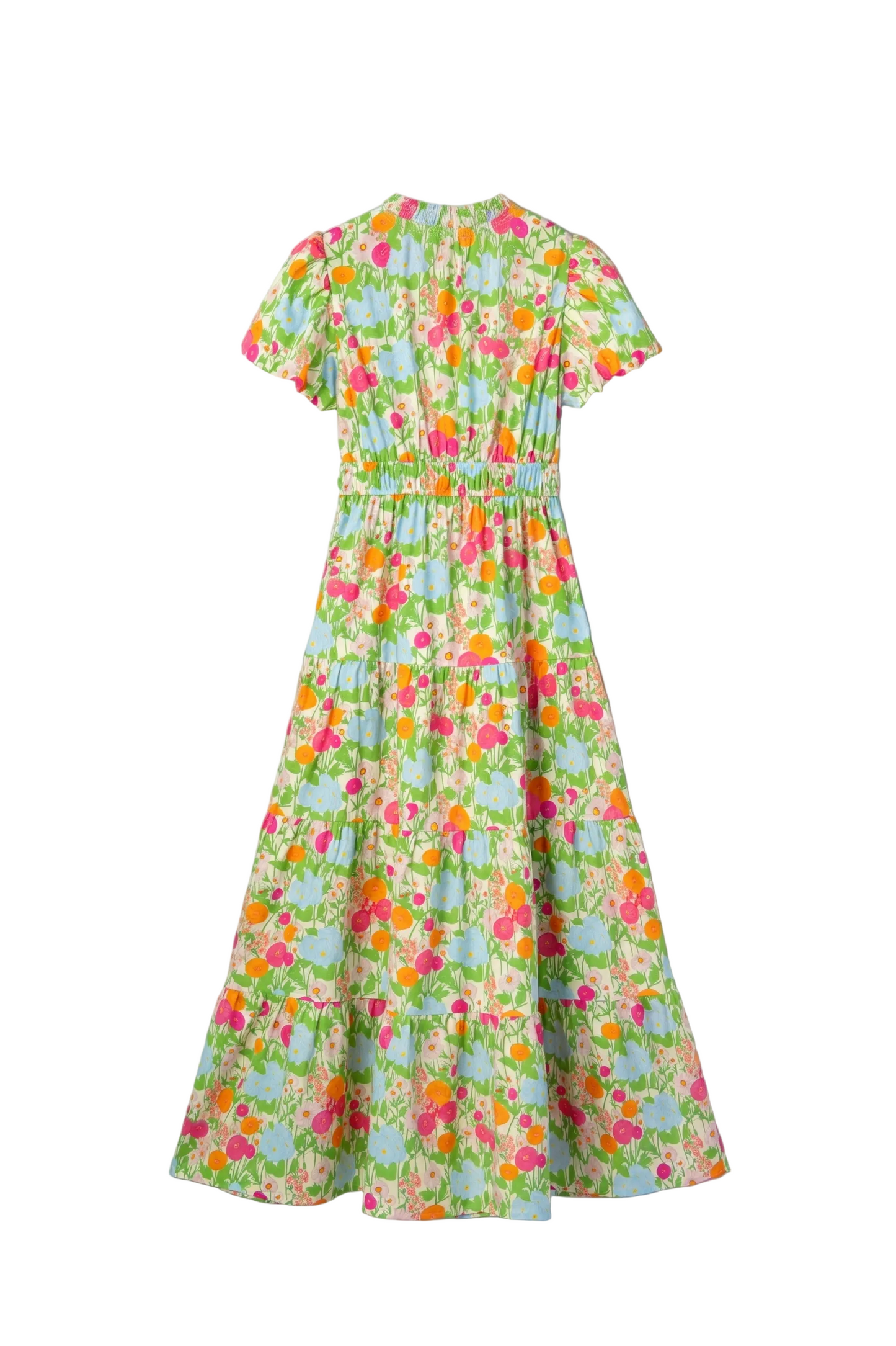 Floral dress on a gray background
