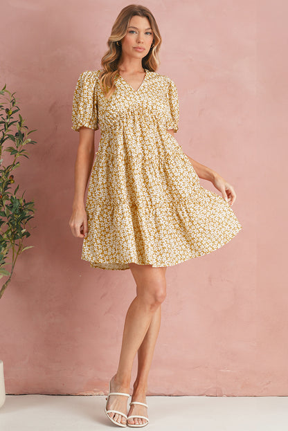 Floral Tiered Mini Dress