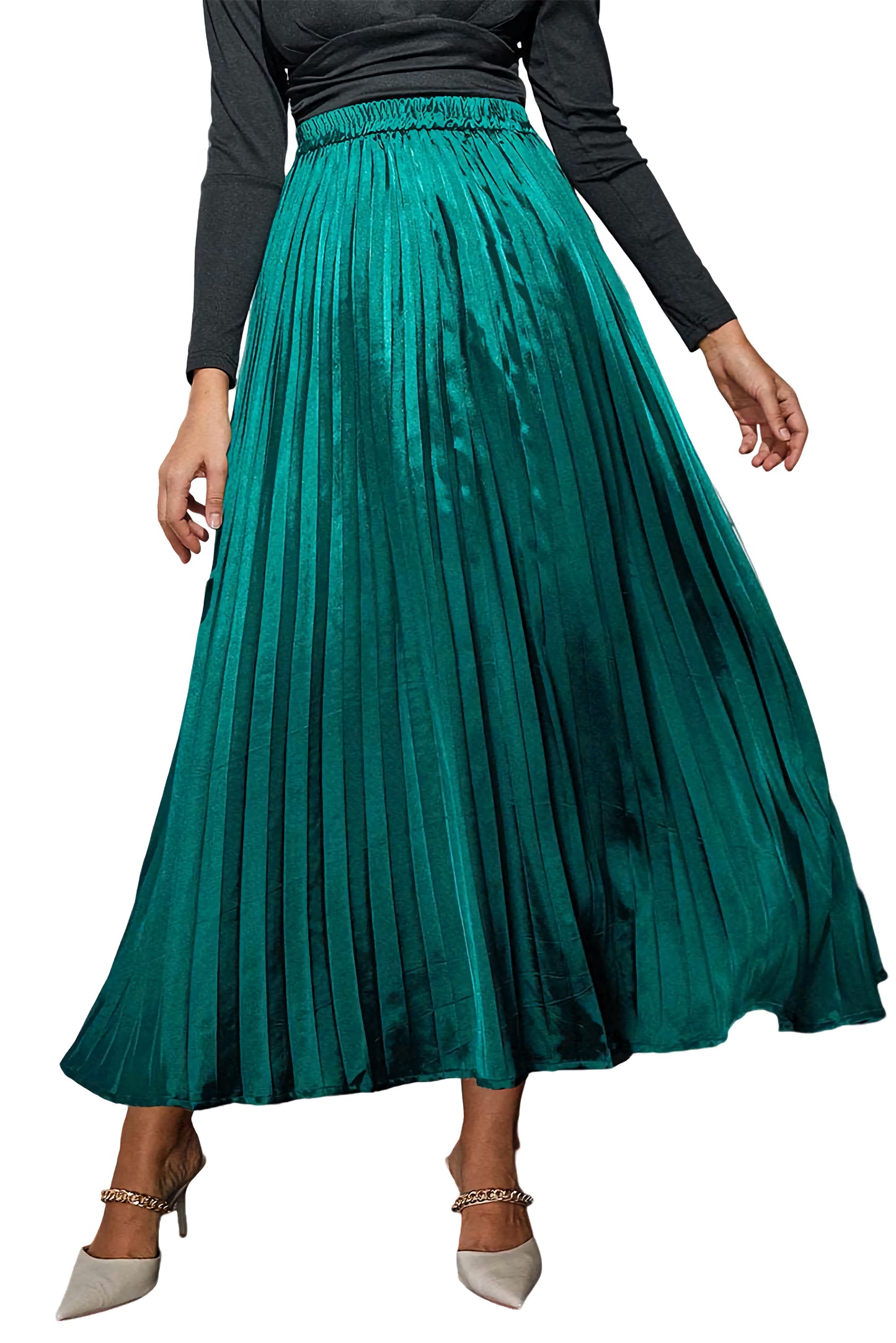 Dark Green Pleated Skirt - Catherine Martin