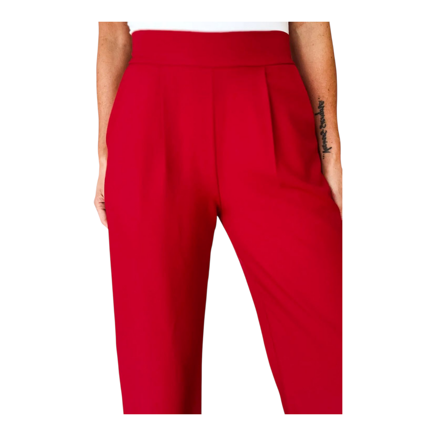 Red pants on a white background