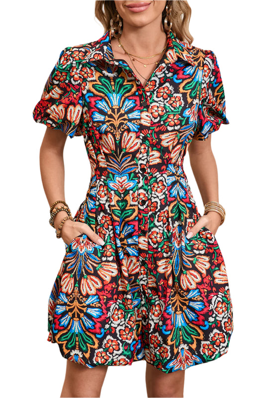 Ladies Tropical Bloom Shirt Dress - Catherine Martin