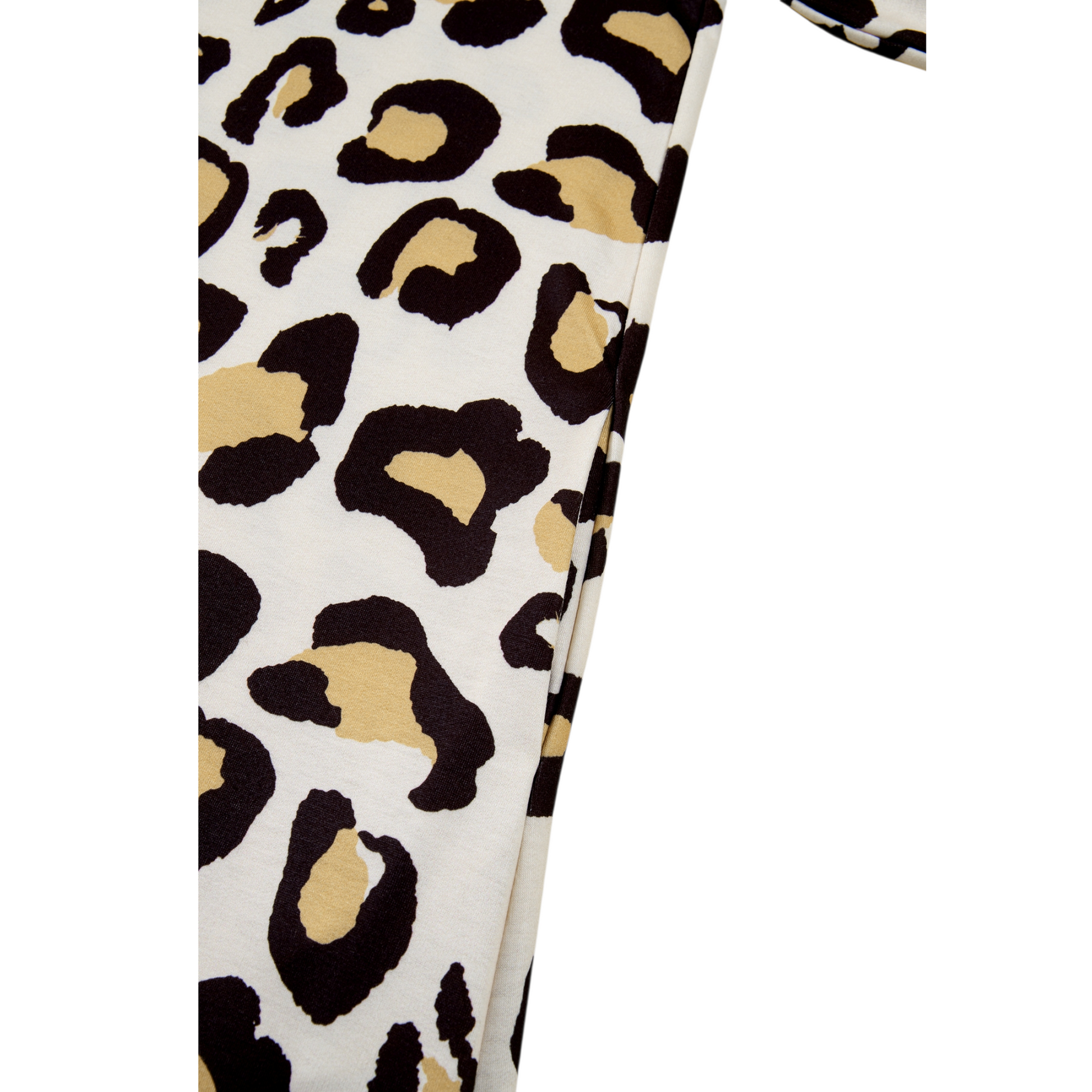 Leopard print shift dress' left pocket on a white background