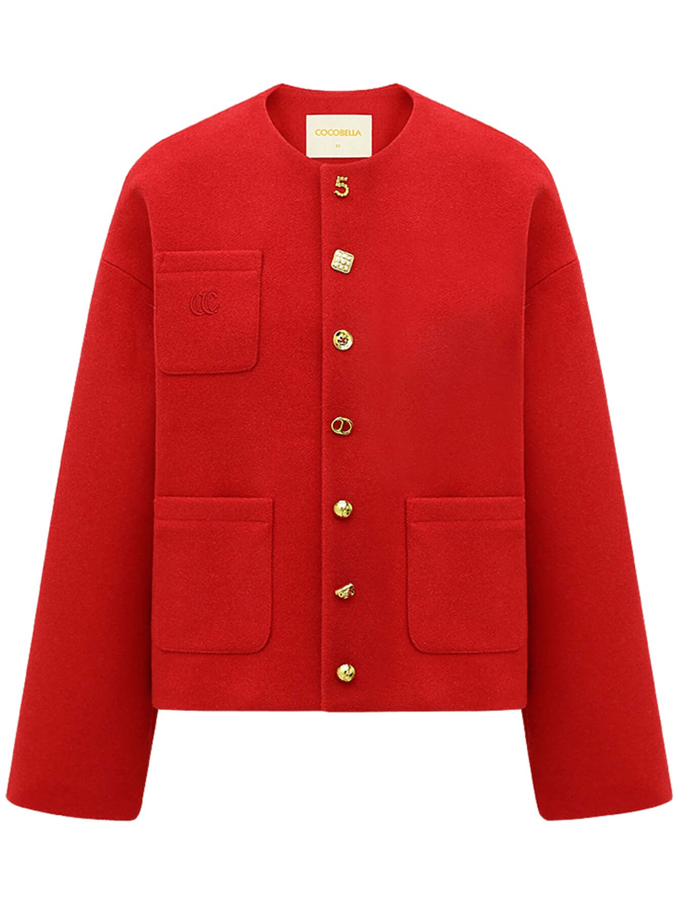 Luxurious Red Woolen Jacket-3
