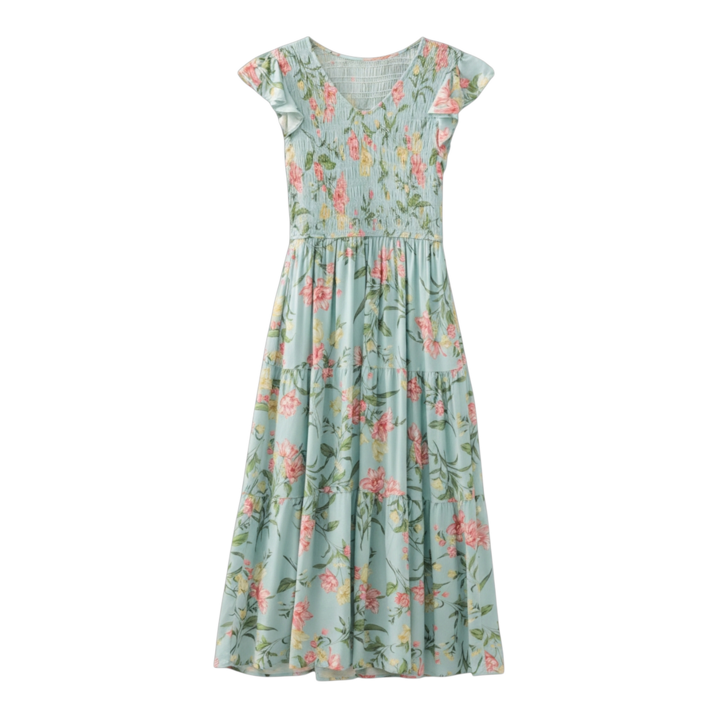 Floral dress on a white background