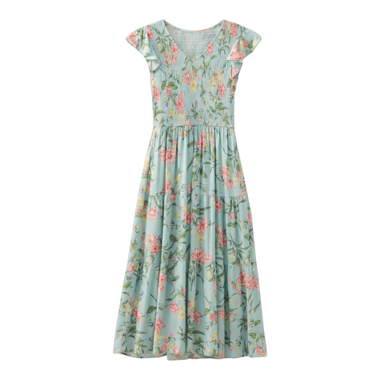Floral dress on a white background