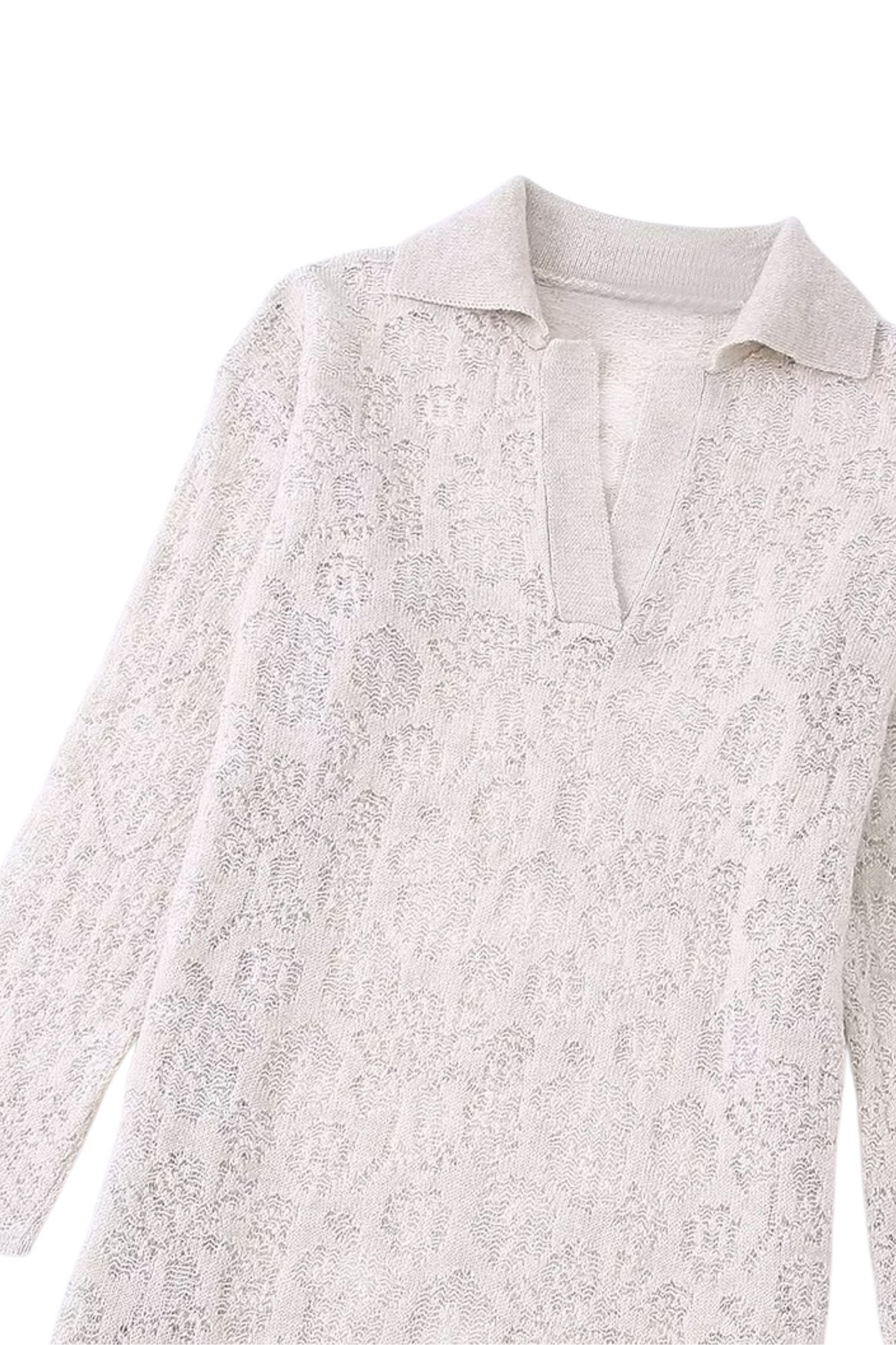 Light gray textured coat on a white background