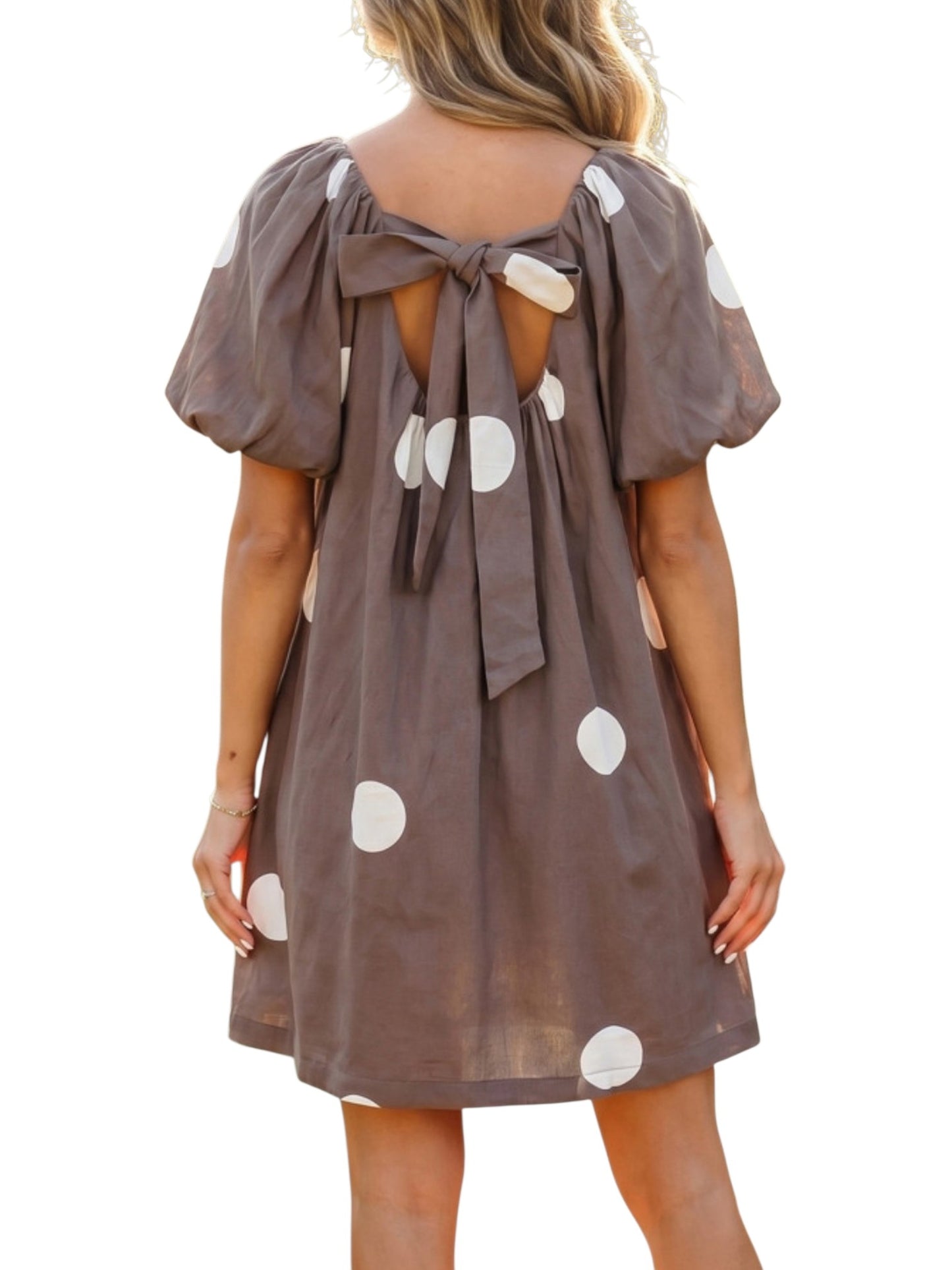 Polka Dot Tie Back Dress
