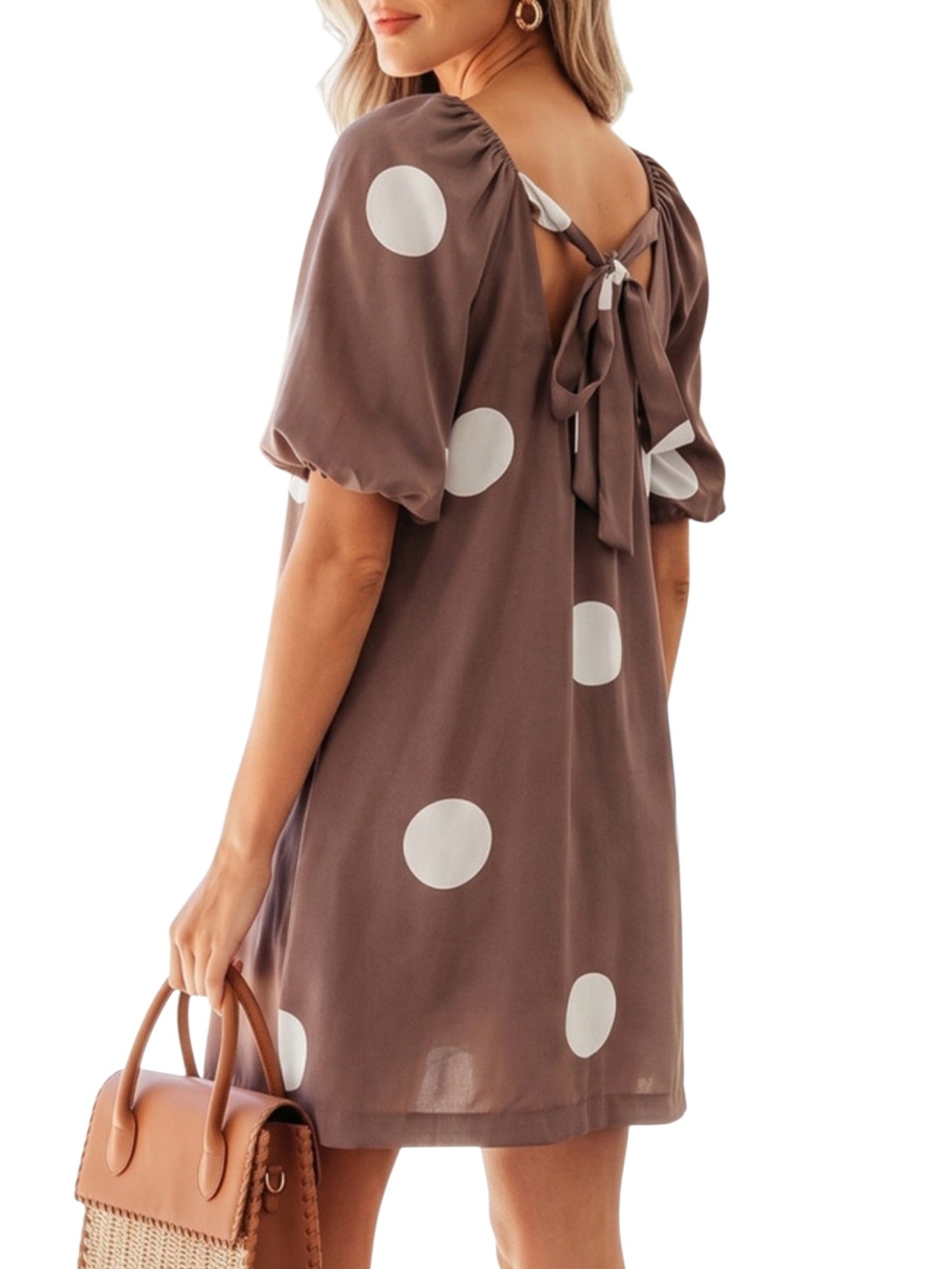 Polka Dot Tie Back Dress
