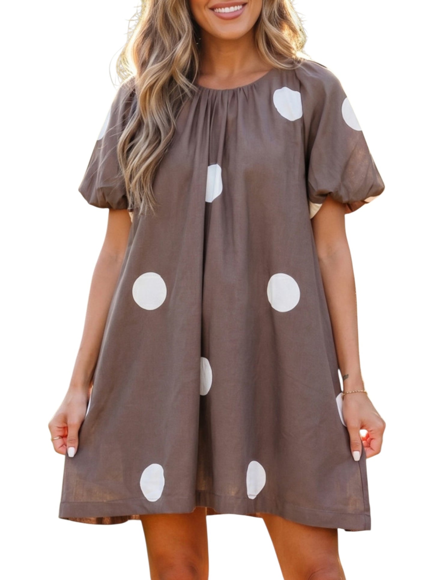 Polka Dot Tie Back Dress