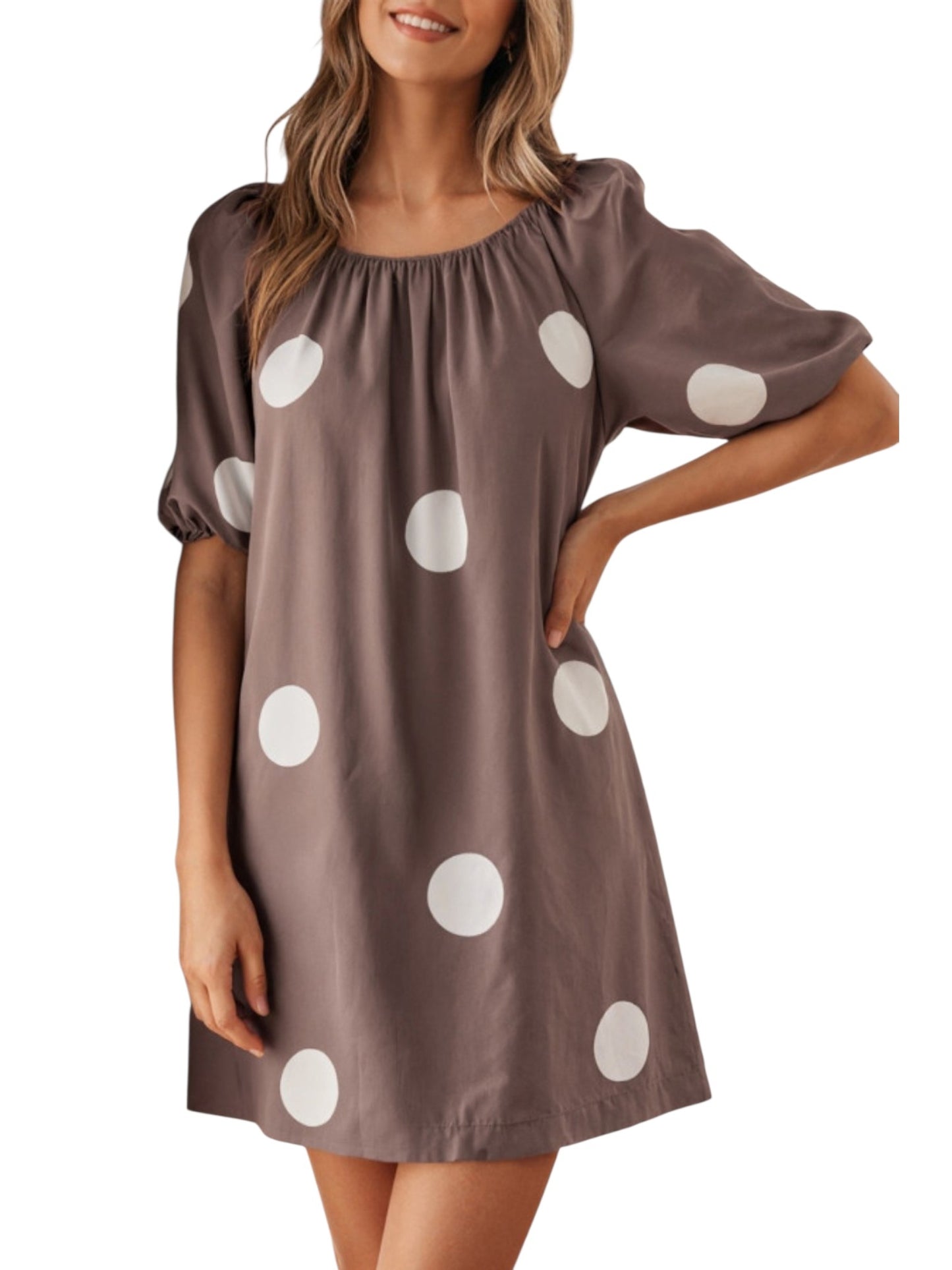 Polka Dot Tie Back Dress