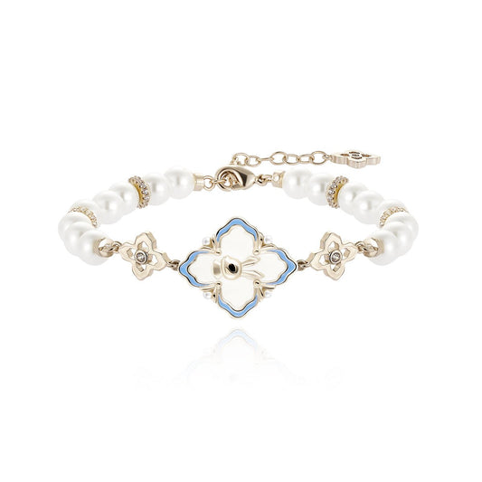 Retro Rabbit Pearl Gold Bracelet-0