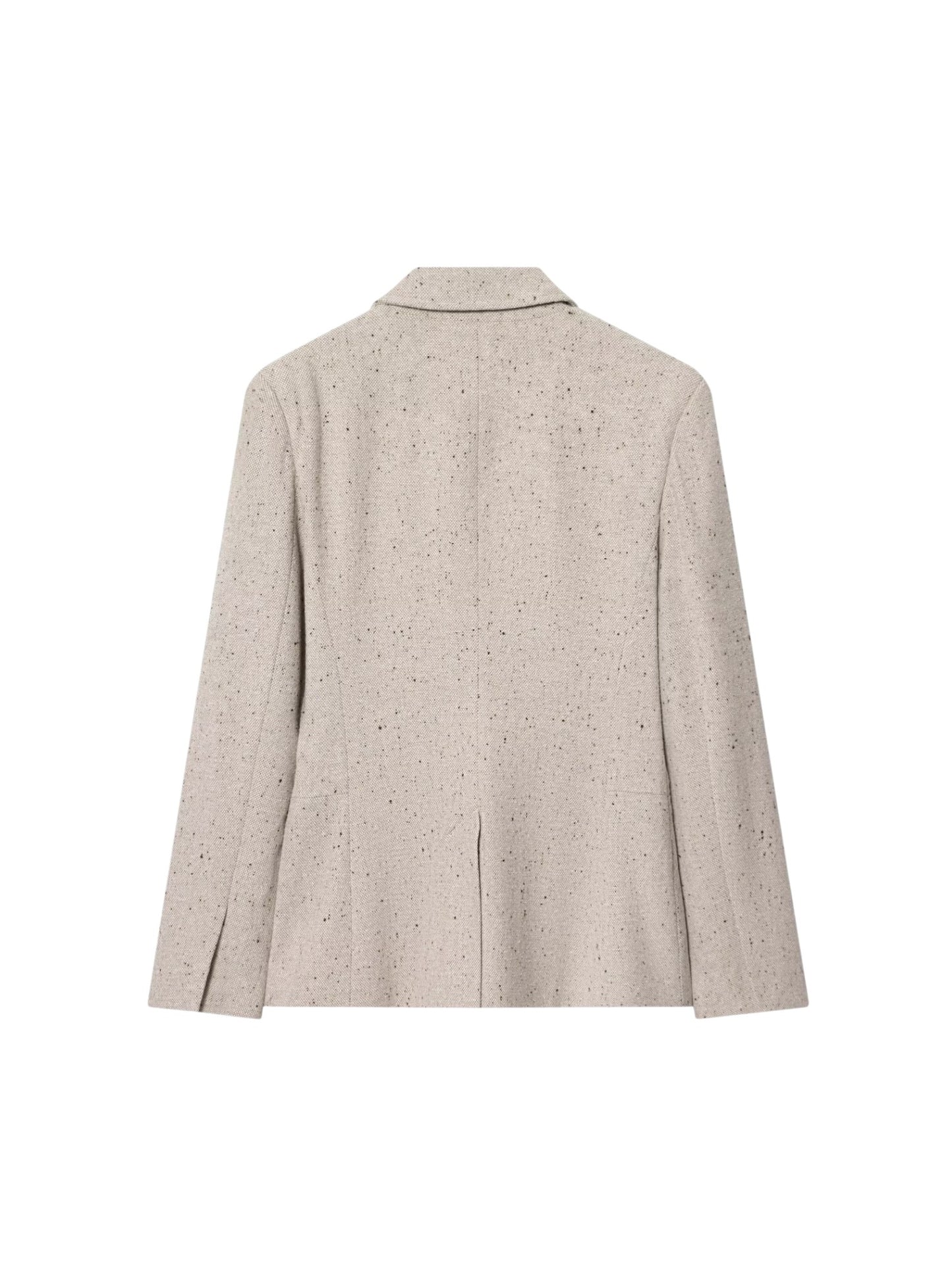 Beige blazer on a white background back view