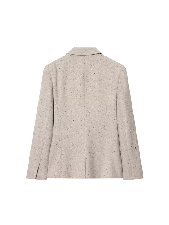 Beige blazer on a white background back view