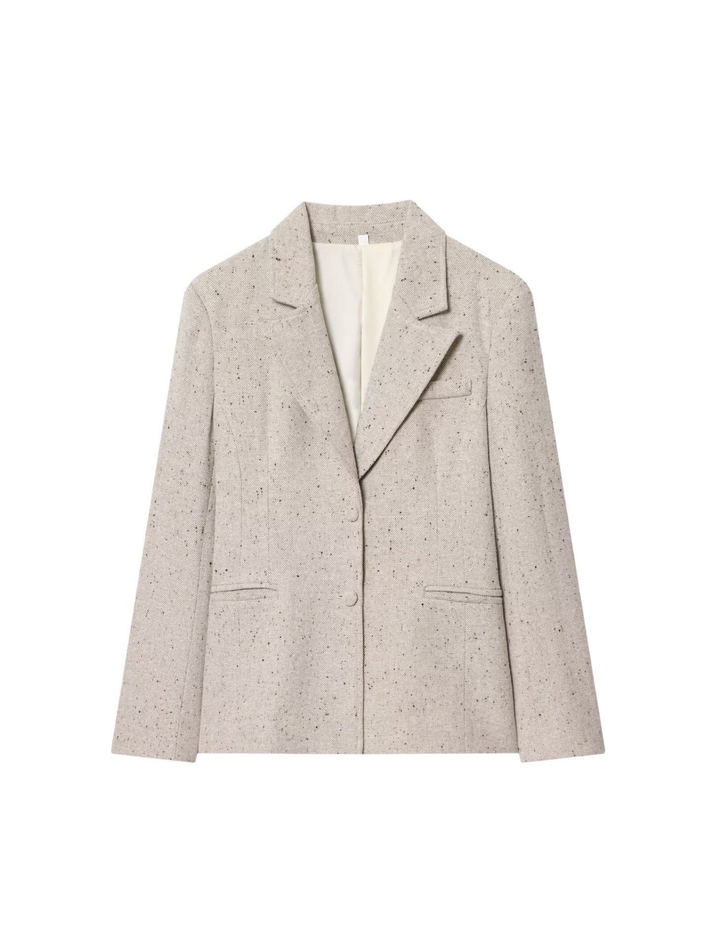 Light gray blazer on a white background front view