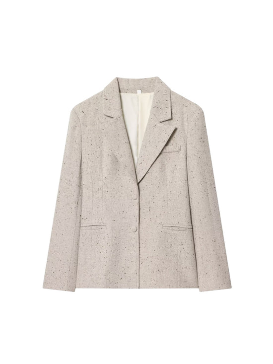 Light gray blazer on a white background front view