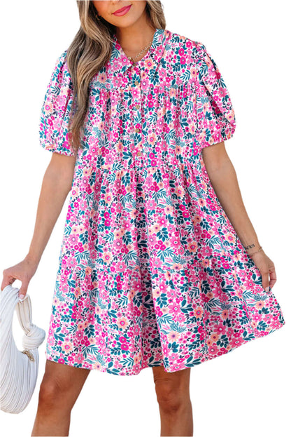 Women's Spring Garden Babydoll Dress. Front view with a neutral background.