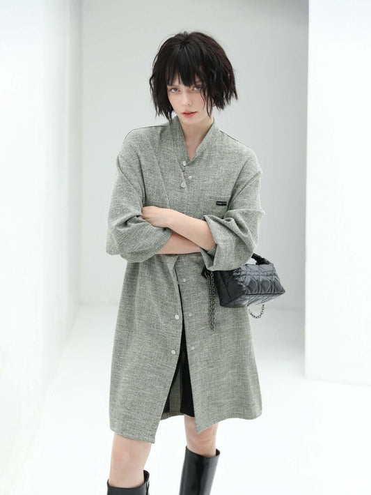 Stylish Mid-Length Shirt-0