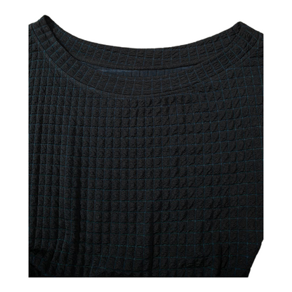 Textured Mesh One-Shoulder Jumpsuit