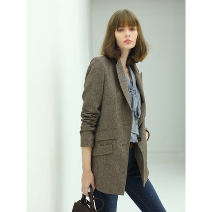 Vintage Brown Wool Blazer-2