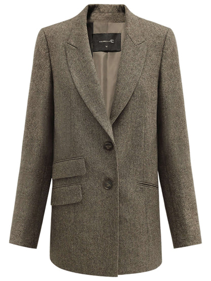 Vintage Brown Wool Blazer-3