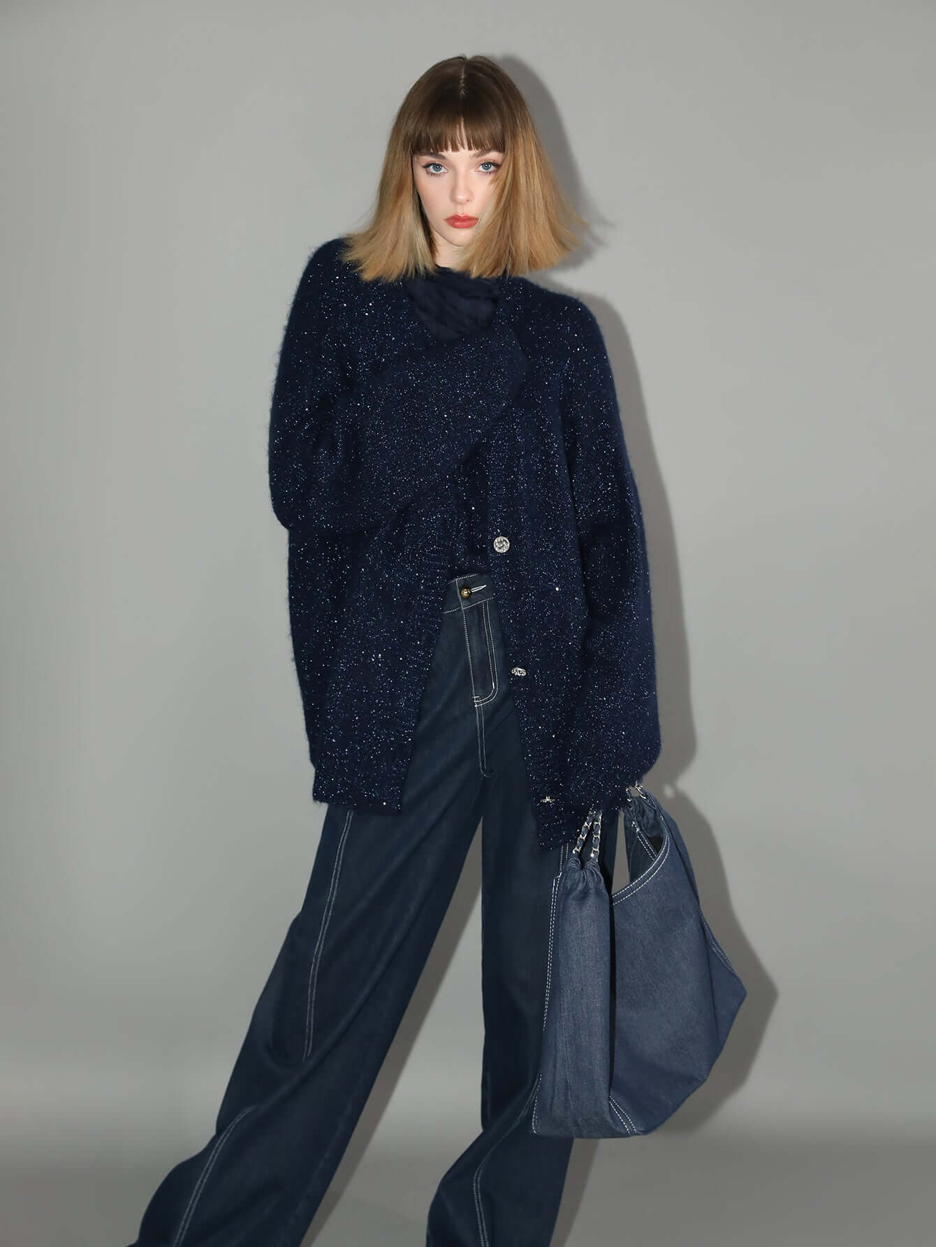 Cocobella Vintage High-Waisted Wide Denim Jeans-1
