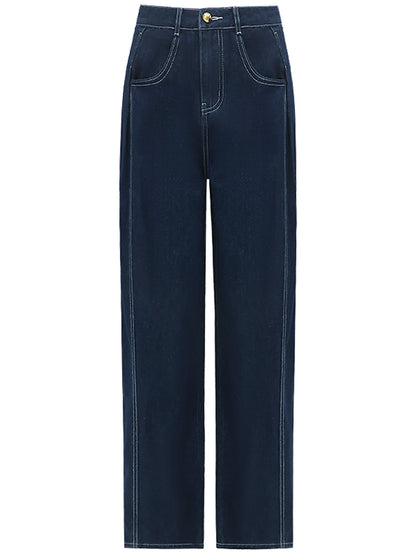 Cocobella Vintage High-Waisted Wide Denim Jeans-3